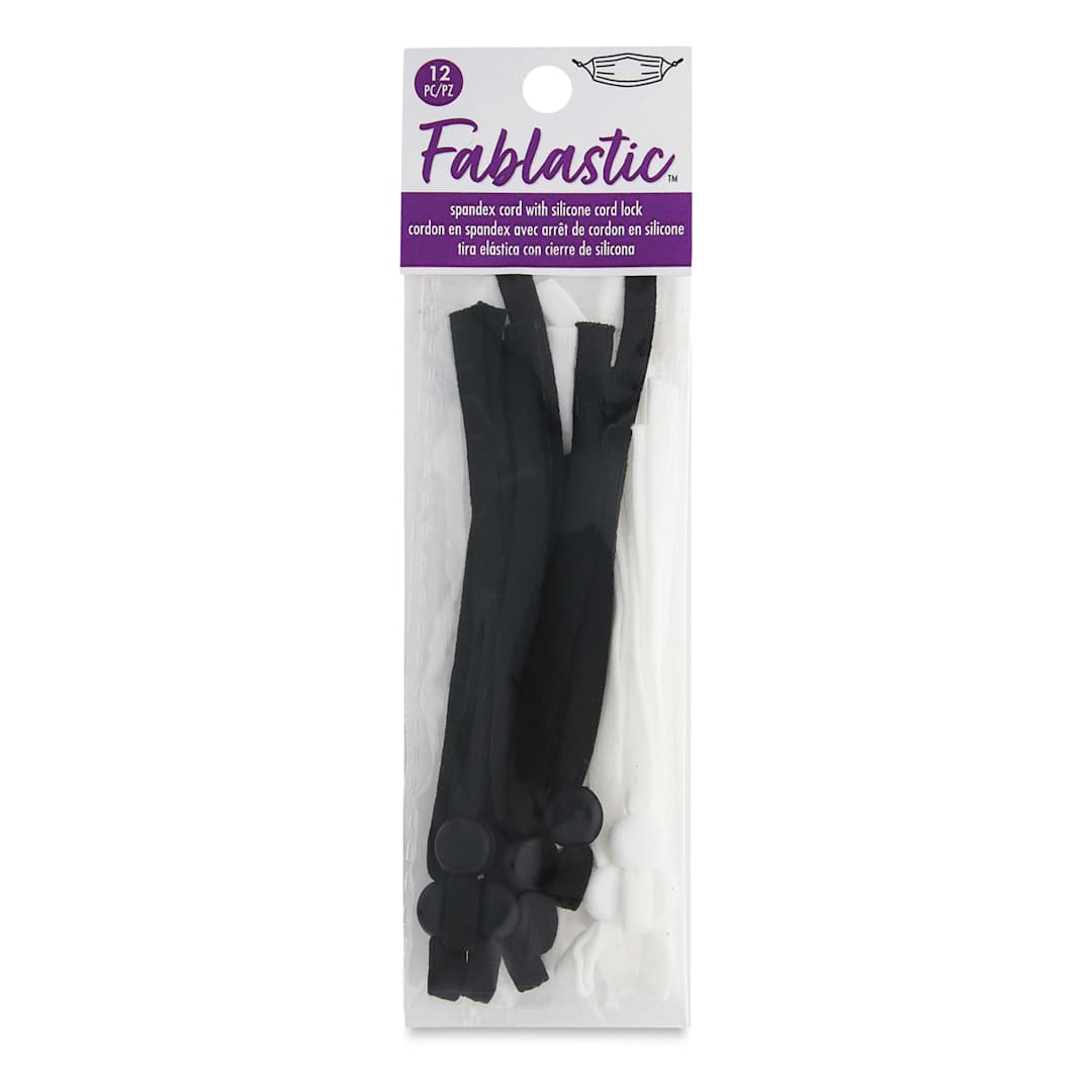 Open in modal - Spandex Cord With Lock, Assorted, 10 mm Bead, Package of 12