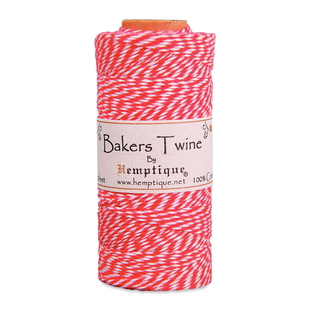 Open in modal - Hemptique Bakers Twine - Red and White, Single Spool