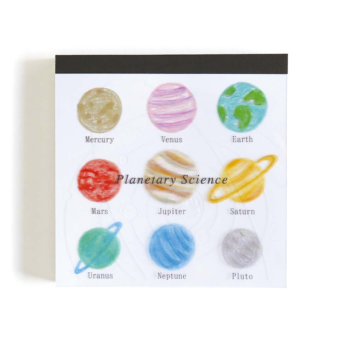 Open in modal - Green Flash Study Holic Square Memo Pad, Planetary Science