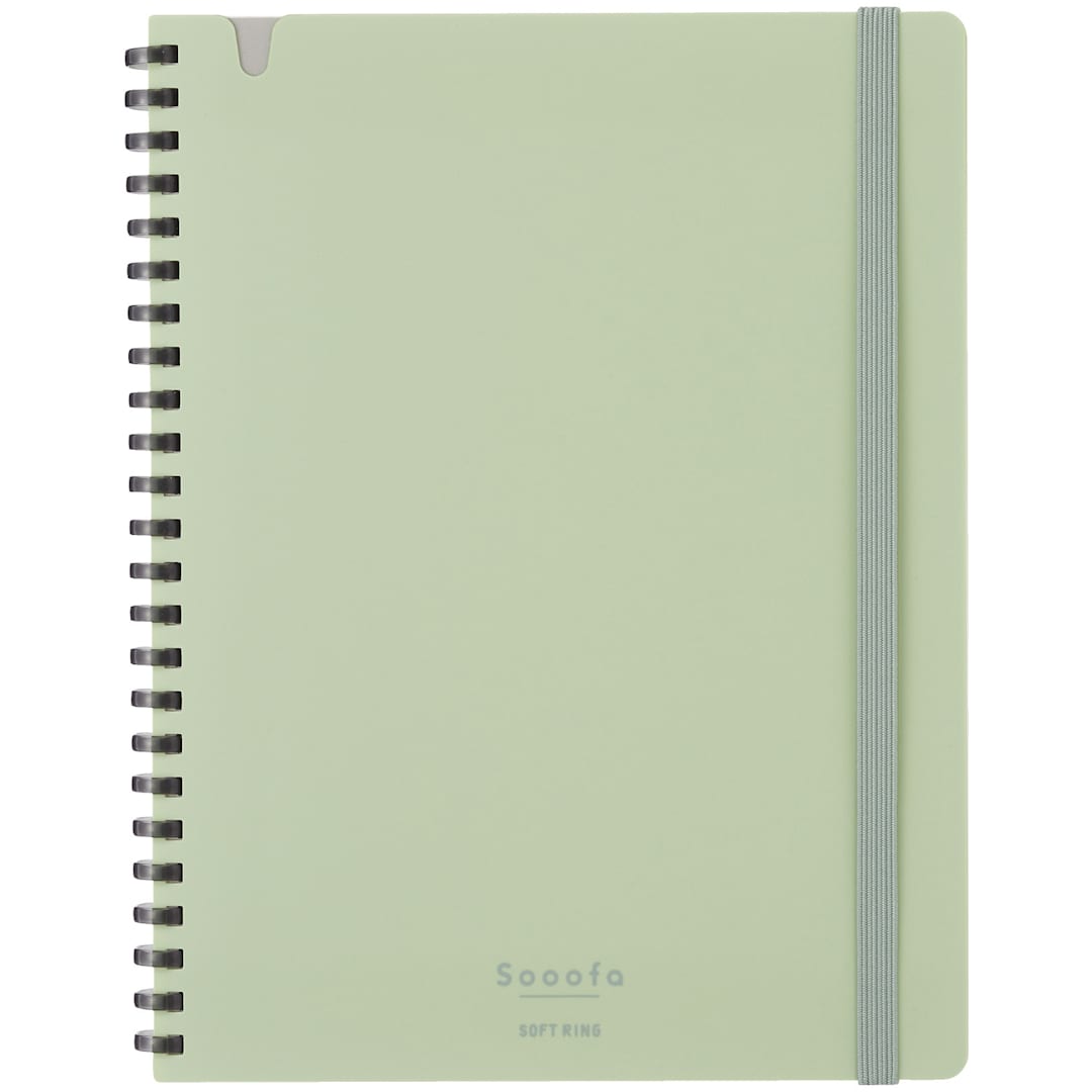 Open in modal - KOKUYO A5 Notebook, 80 Sheets, Green, Grid