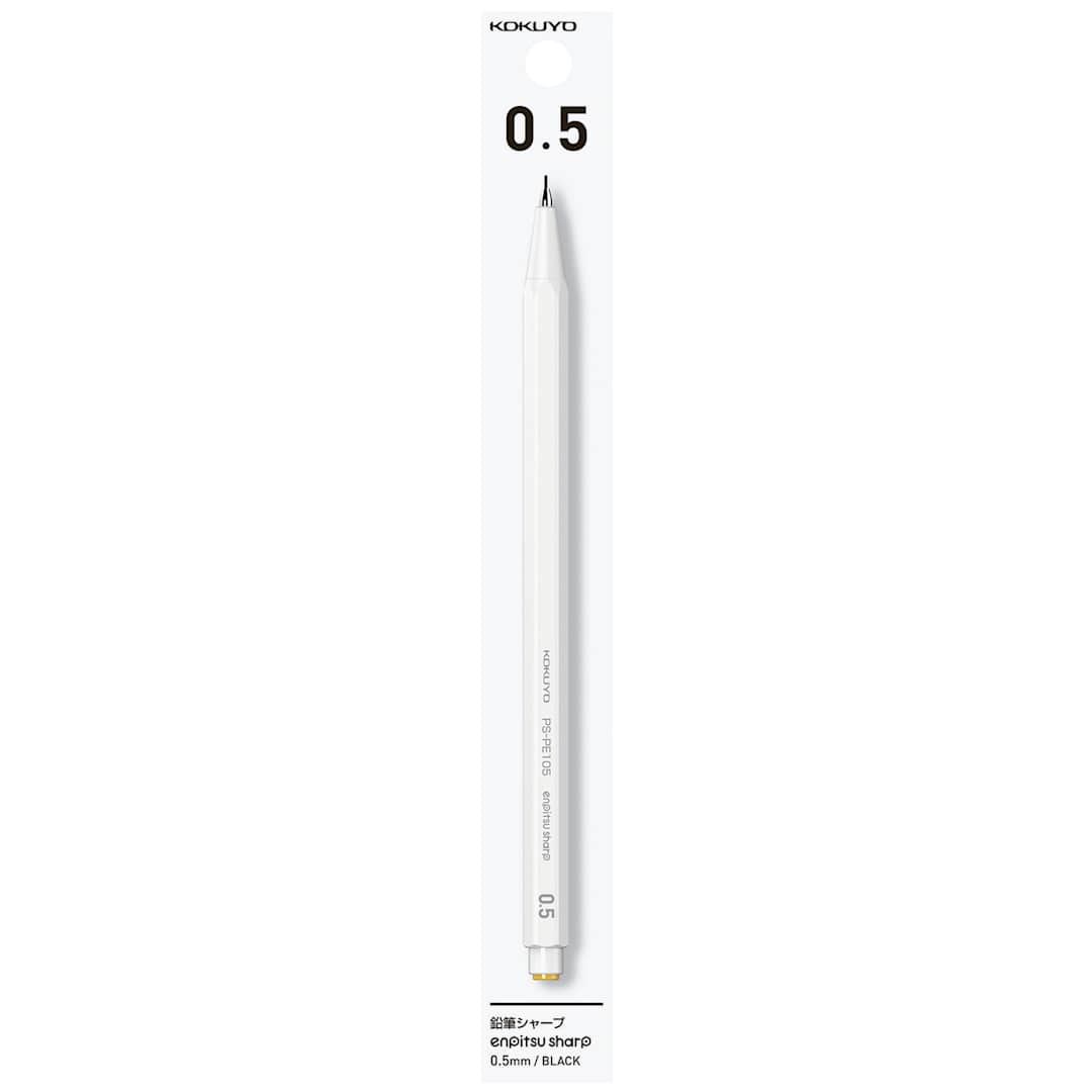 Open in modal - Kokuyo Enpitsu Sharp Mechanical Pencil - White 0.5 mm