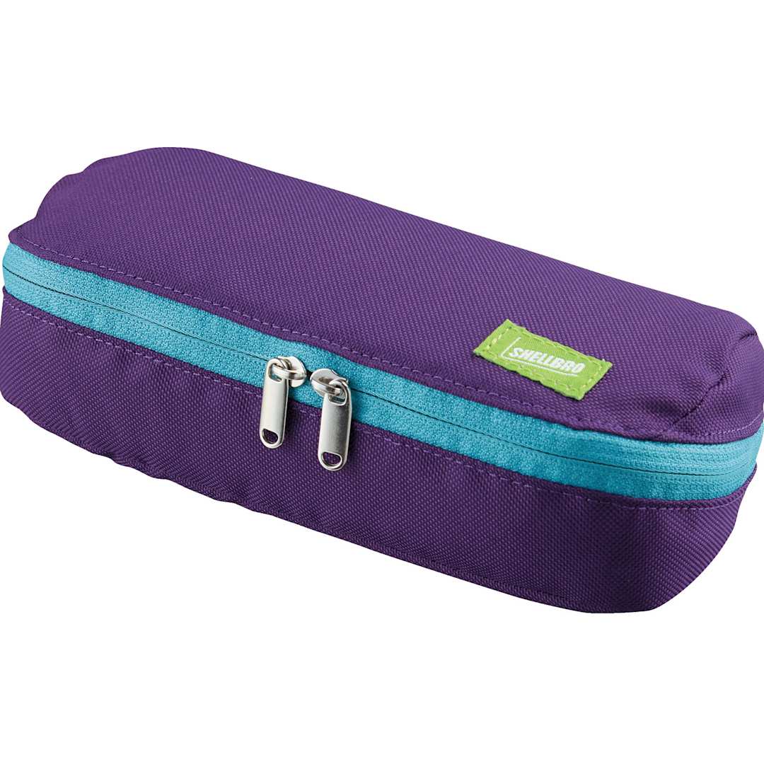 Open in modal - Kokuyo Shellbro Pen Case, Purple x Emerald