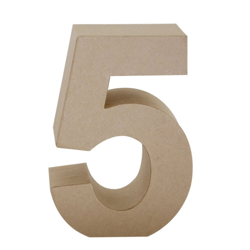 Open in modal - Paper Mache Letters & Numbers, 5