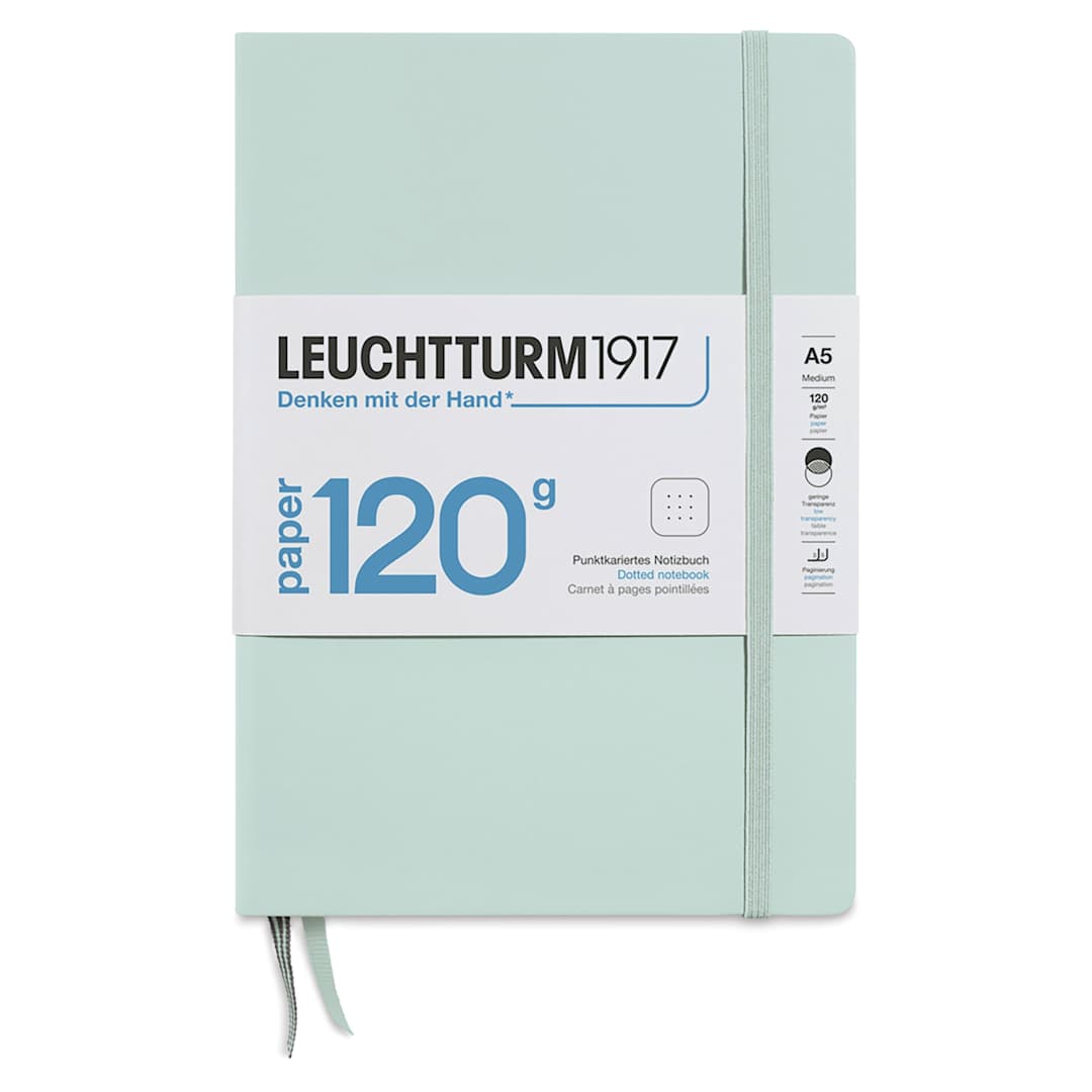 Open in modal - Leuchtturm1917 Edition 120G Notebook - Mint, 5-3/4" x 8-1/4", Dot Grid