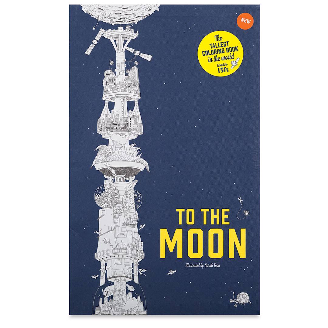 Open in modal - To the Moon Coloring Book - Front cover of Book