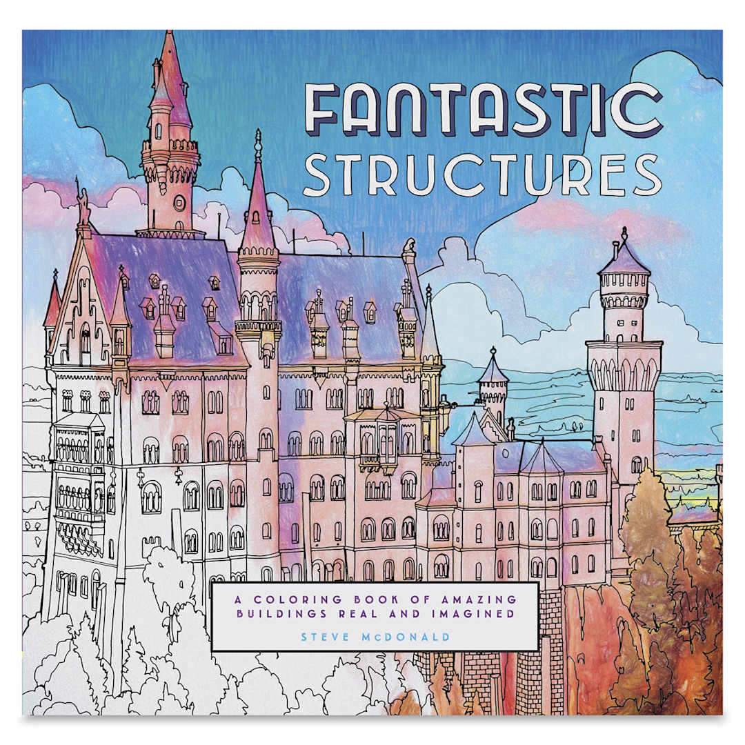 Open in modal - Fantastic Structures: A Coloring Book of Amazing Buildings Real and Imagined - Front cover 