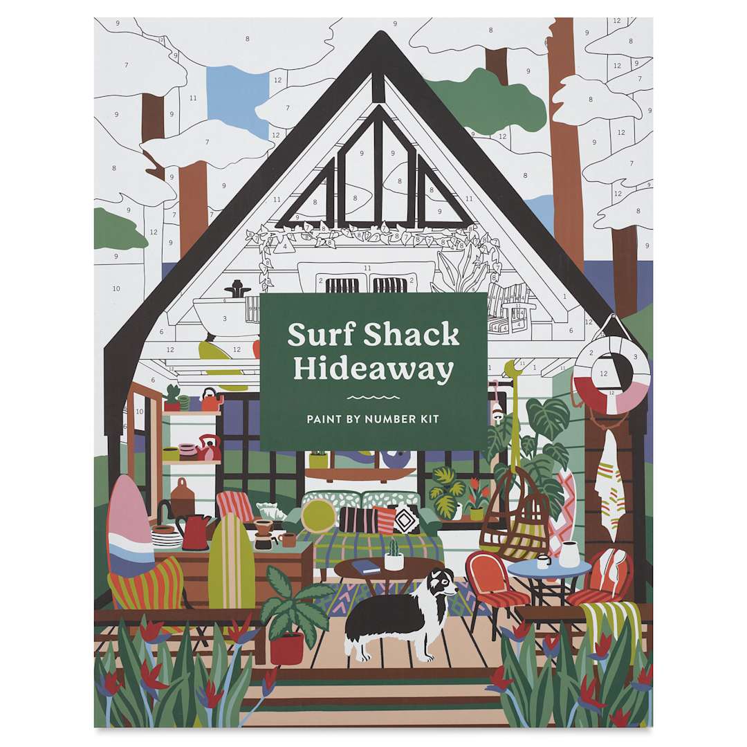 Open in modal - Surf Shack Hideaway Paint by Number Kit, front cover
