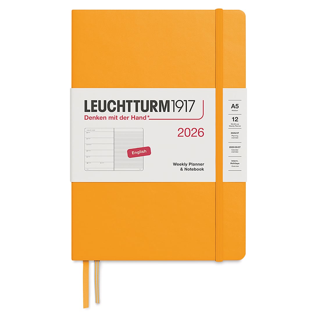 Open in modal - Leuchtturm1917 2026 12-Month Weekly Planner & Notebook - Rising Sun, front cover
