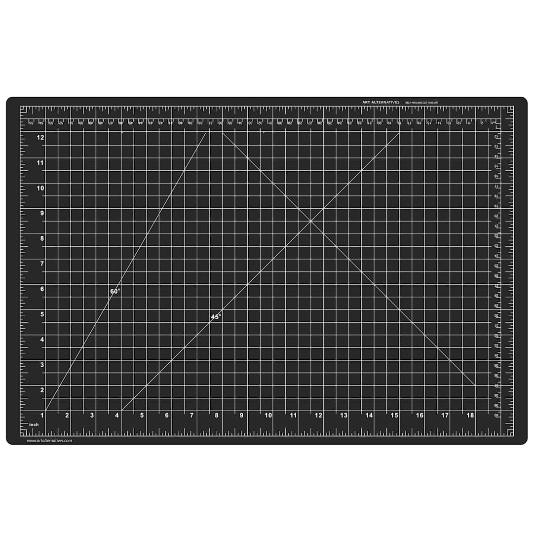 Open in modal - Art Alternatives Self-Healing Cutting Mat - Green and Black, 12" x 18"