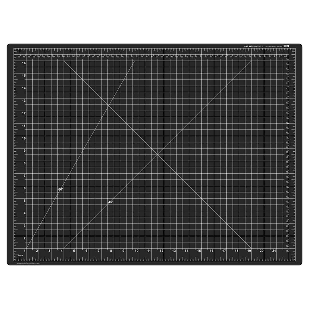 Open in modal - Art Alternatives Self-Healing Cutting Mat - Green and Black, 18" x 24"
