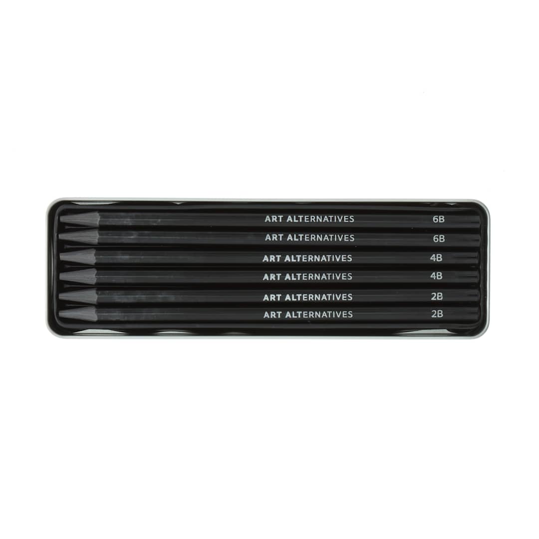 Open in modal - Art Alternatives Woodless Pencils - Set of 6 showing contents out of packaging