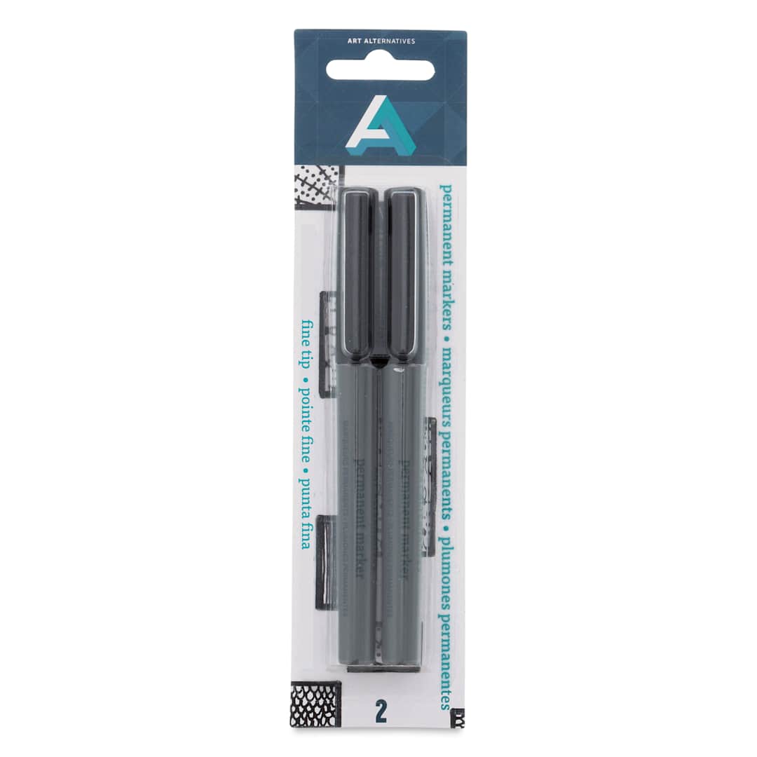 Open in modal - Permanent Marker 2-Marker Set - Black