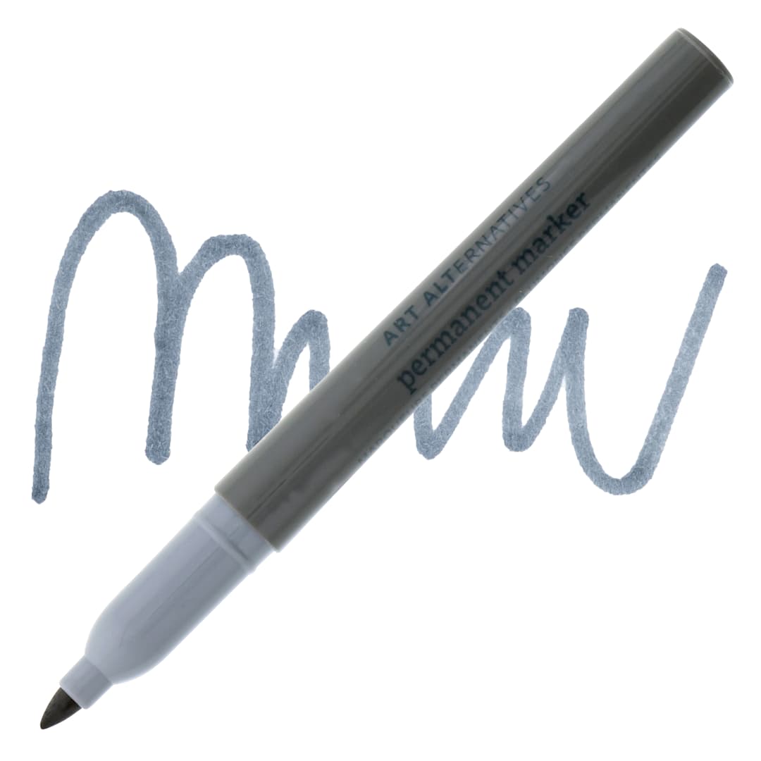 Open in modal - Art Alternatives Permanent Fine Marker - Gray Marker and Swatch