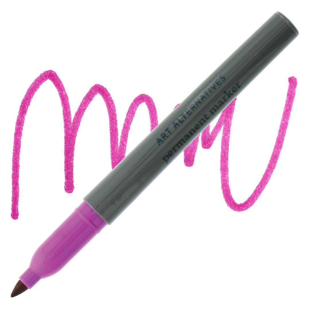Open in modal - Art Alternatives Permanent Fine Marker - Magenta Marker and Swatch