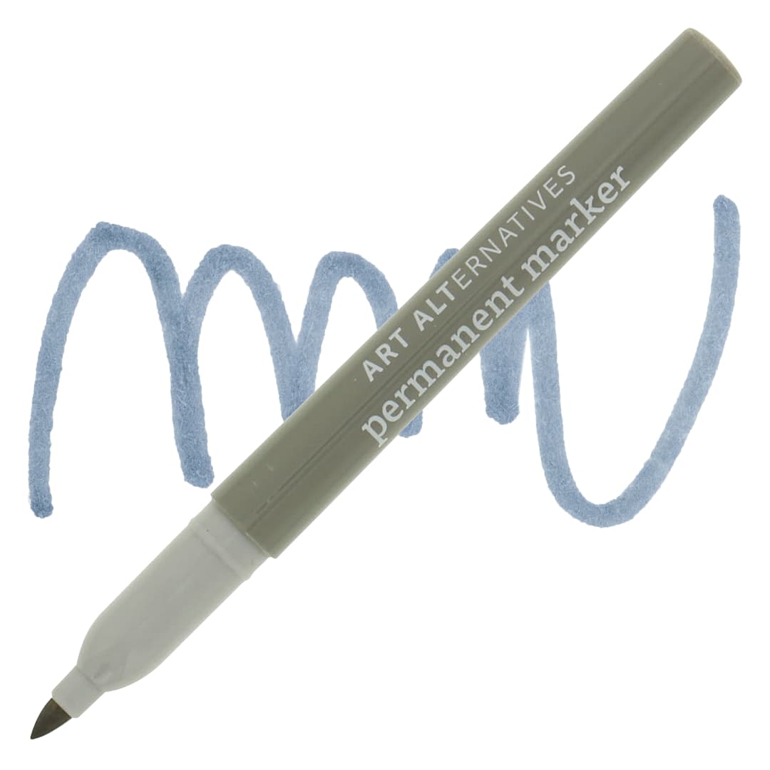 Open in modal - Art Alternatives Permanent Marker - Gray Fine Marker and Swatch