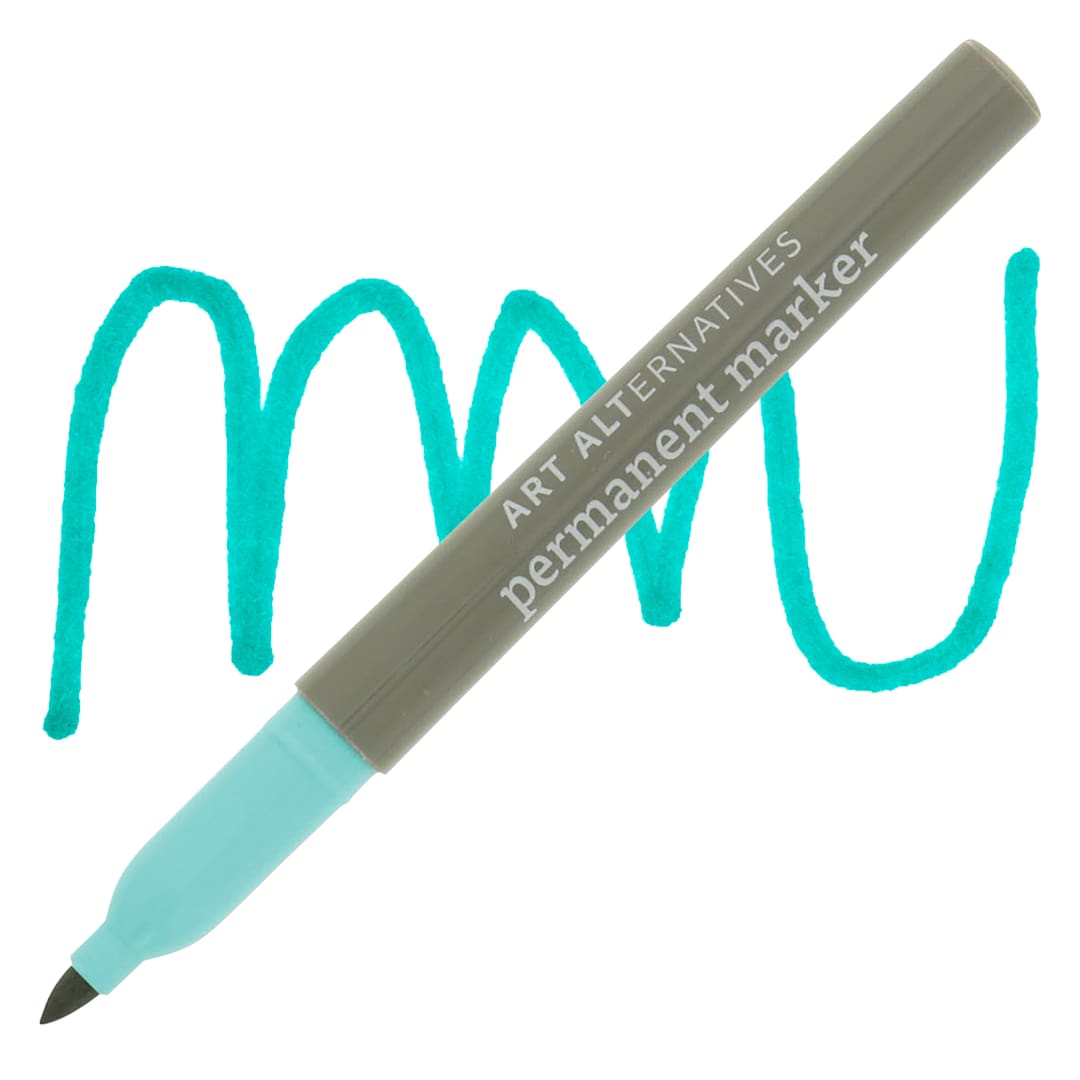 Open in modal - Art Alternatives Permanent Fine Marker - Aqua Marker and Swatch