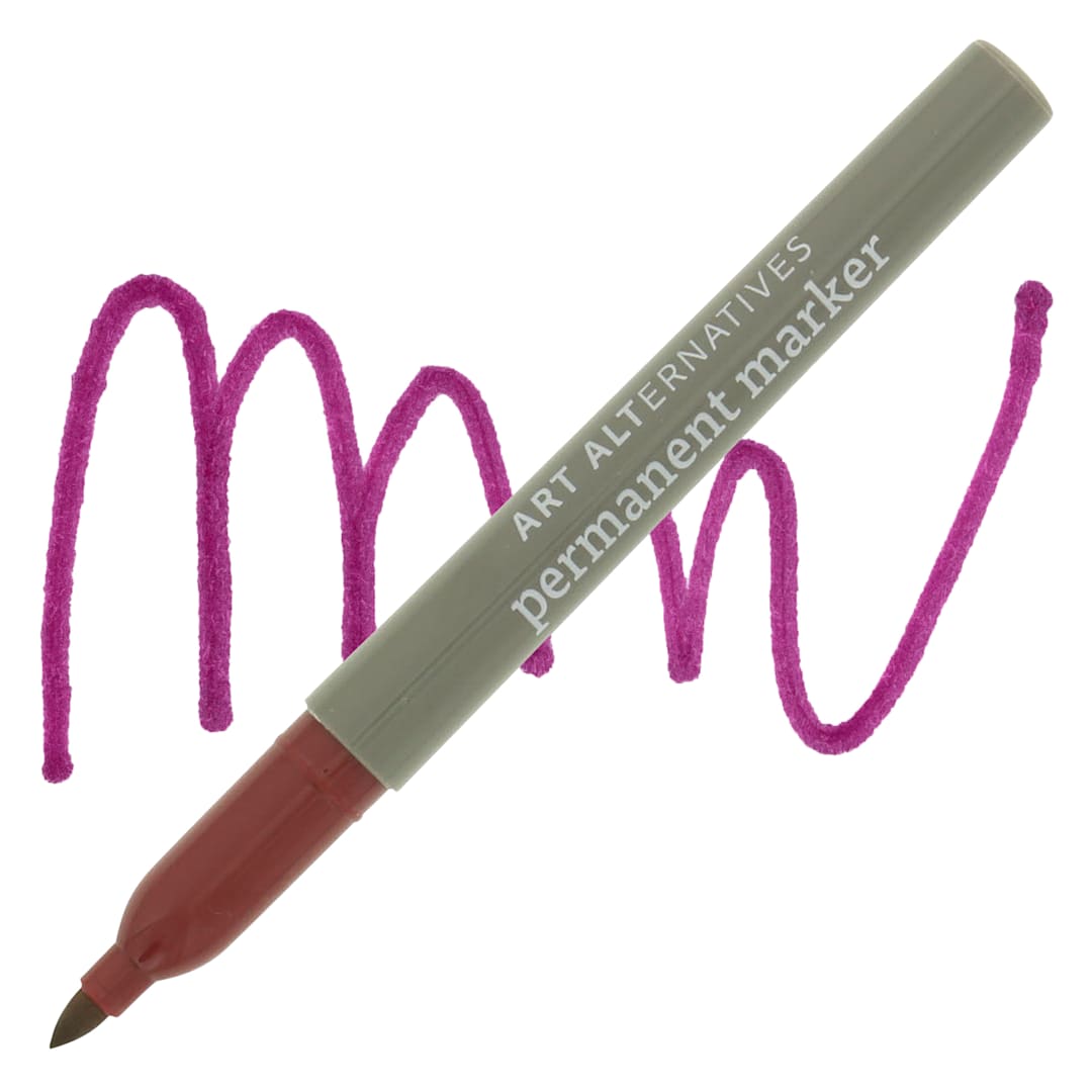 Open in modal - Art Alternatives Permanent Fine Marker - Berry Marker and Swatch