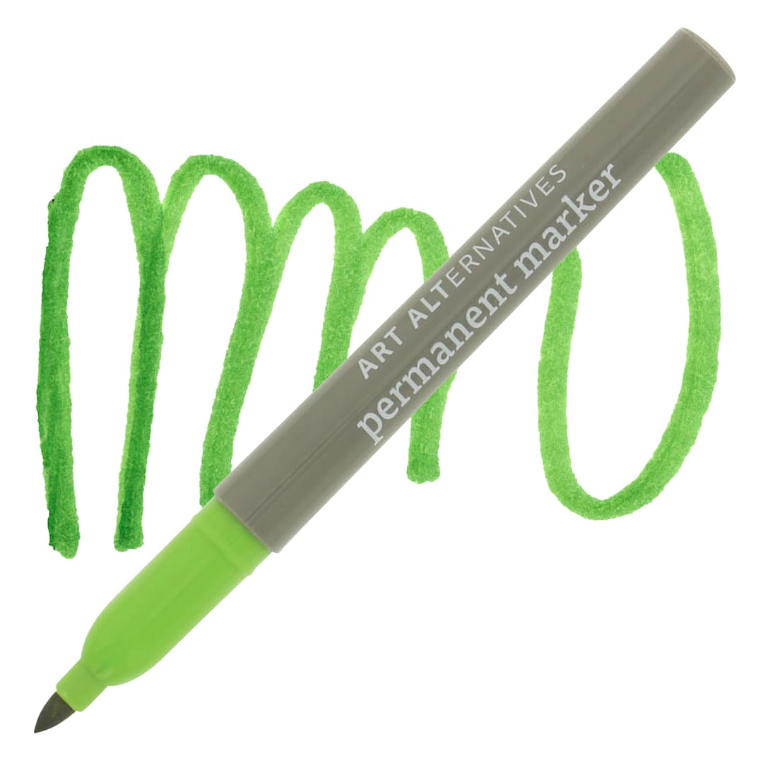 Open in modal - Art Alternatives Permanent Marker - Lime Marker and Swatch