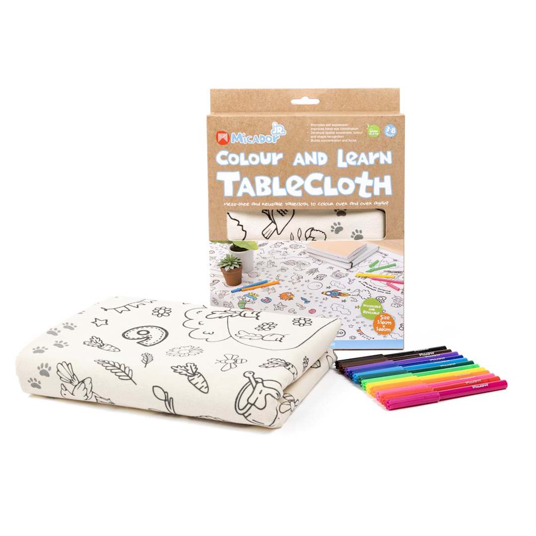 Open in modal - Colour and Learn Tablecloth Pack Micador jR. Tablecloth - For ages 3 and up.
