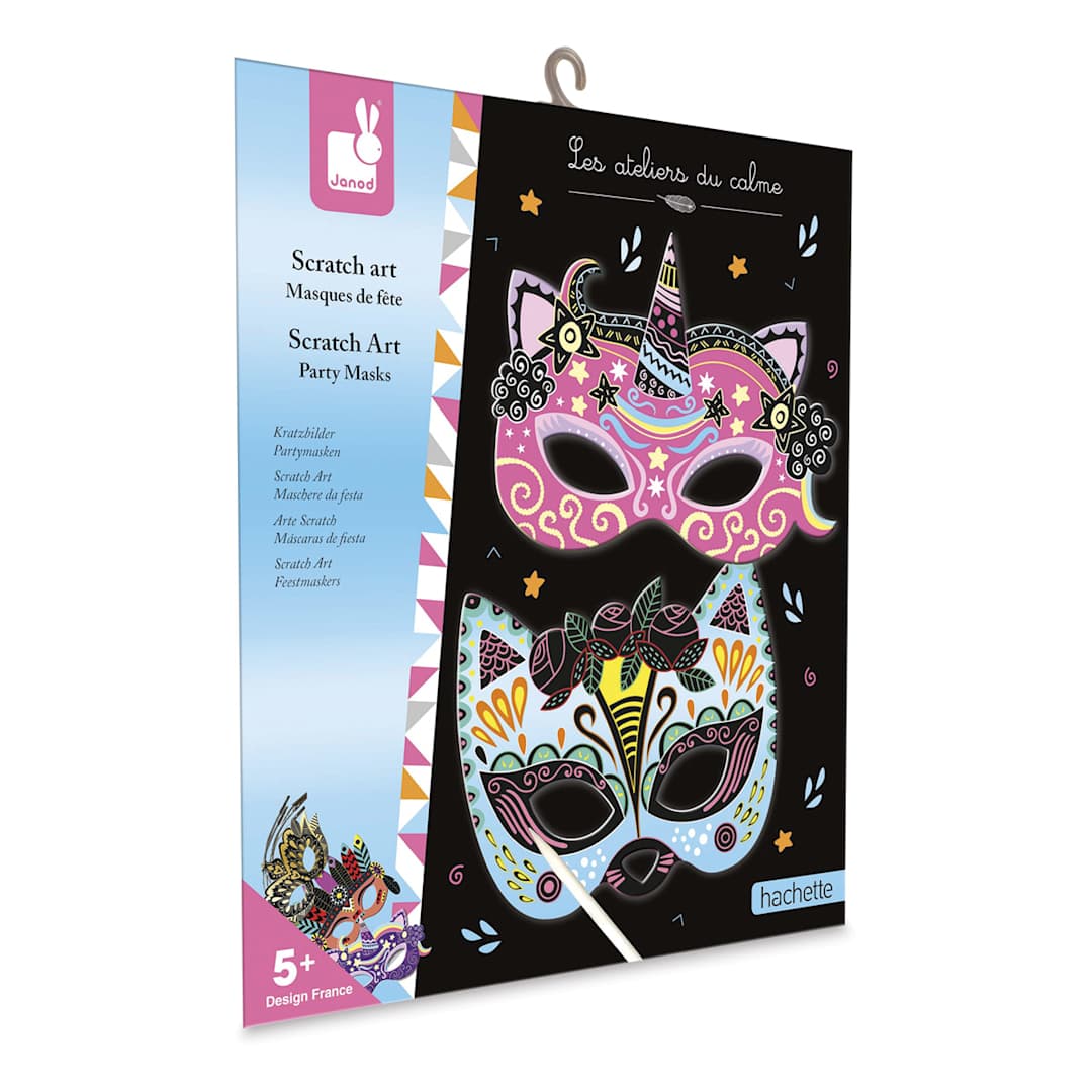 Open in modal - Party Masks Scratch Art Kit