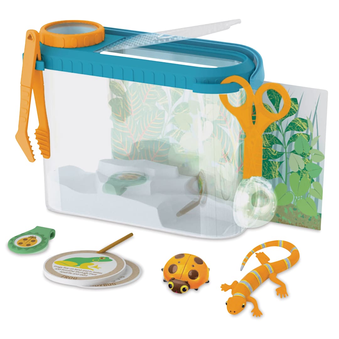 Open in modal - Melissa & Doug Let's Explore Terrarium Observations Play Set (Set contents)