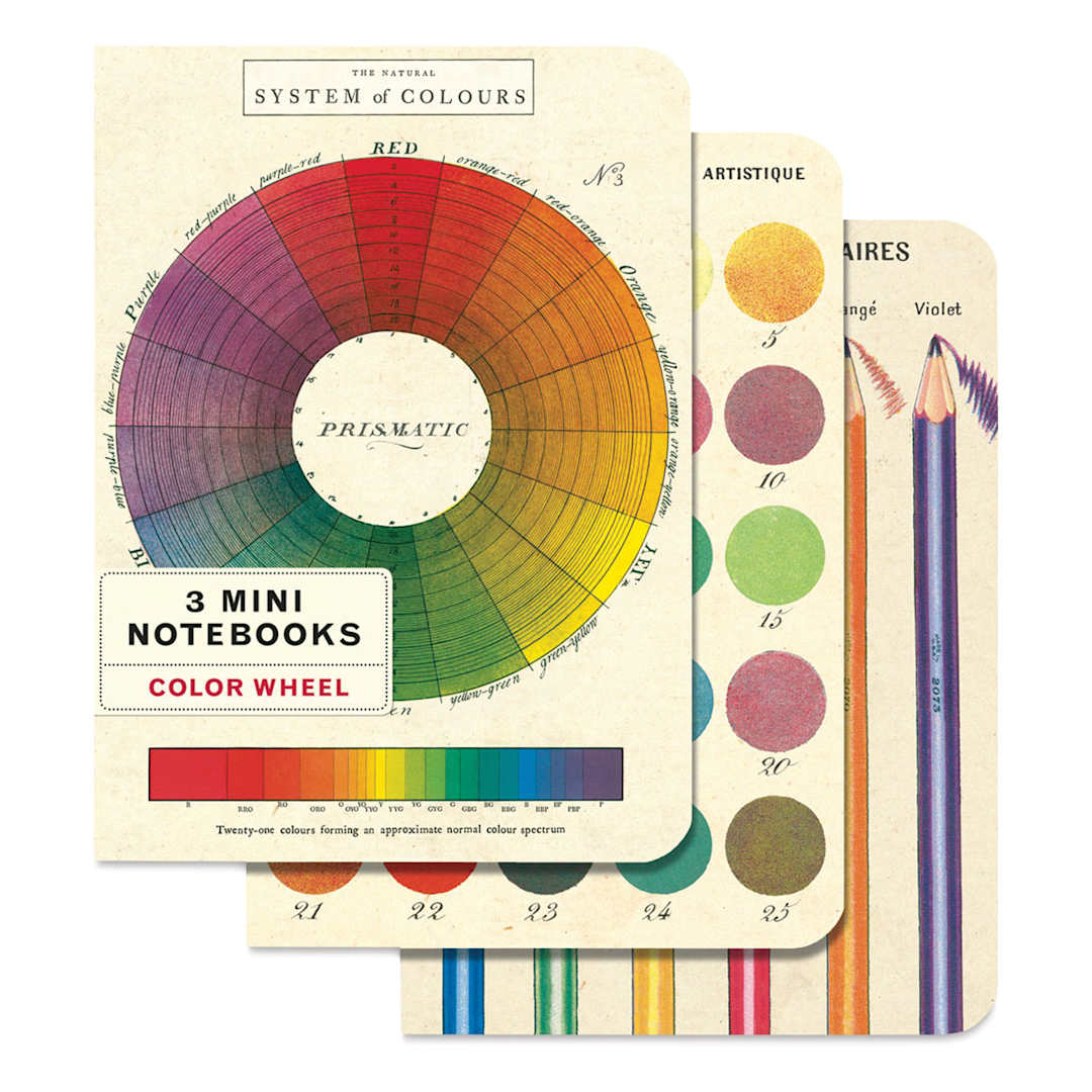 Open in modal - Cavallini Color Wheel Mini Notebooks, package of 3