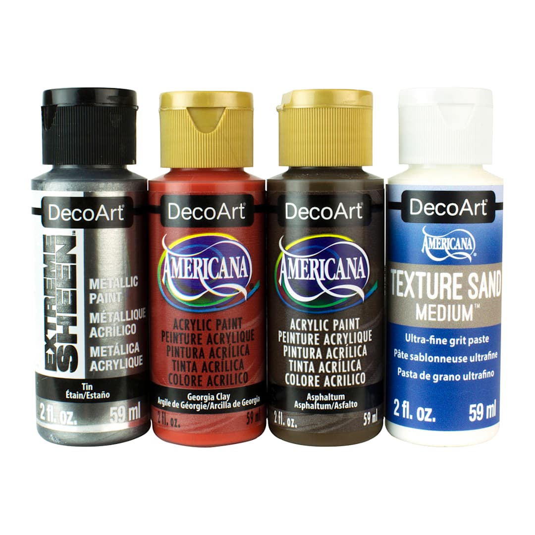 Open in modal - Designer Finishes Kits 4-Piece Rusted Metal Kit