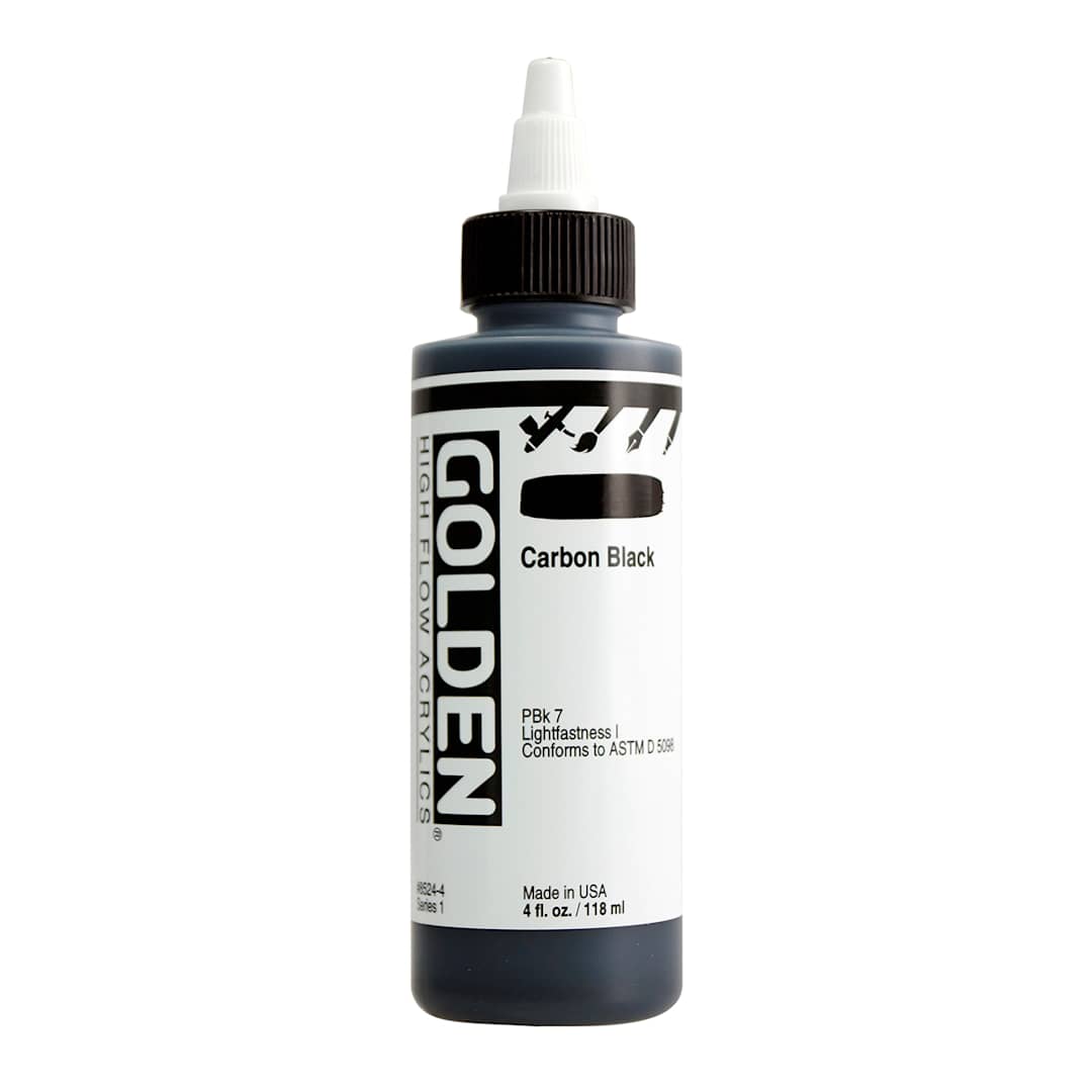 Open in modal - Golden High Flow Acrylic, 4 oz., Carbon Black