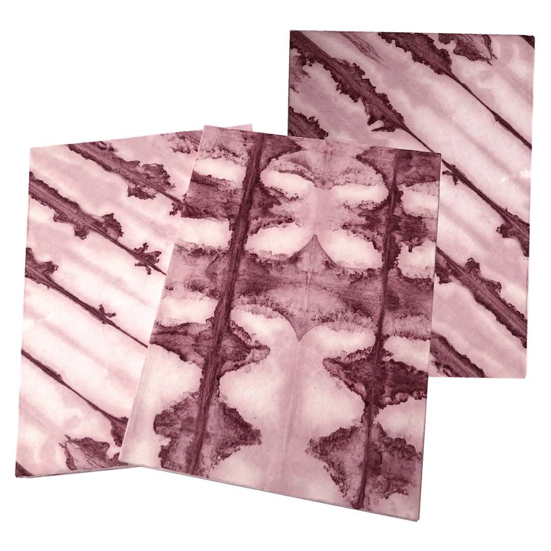 Open in modal - LAMALI Shibori Soft-Cover Handmade Journal, 8.3 in x 11.8 in, 72 Pgs./Bk., Madder