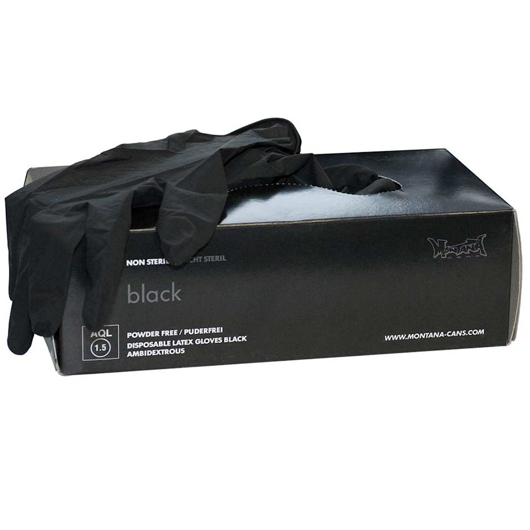 Open in modal - Disposable Black Latex Gloves Small, Box/100