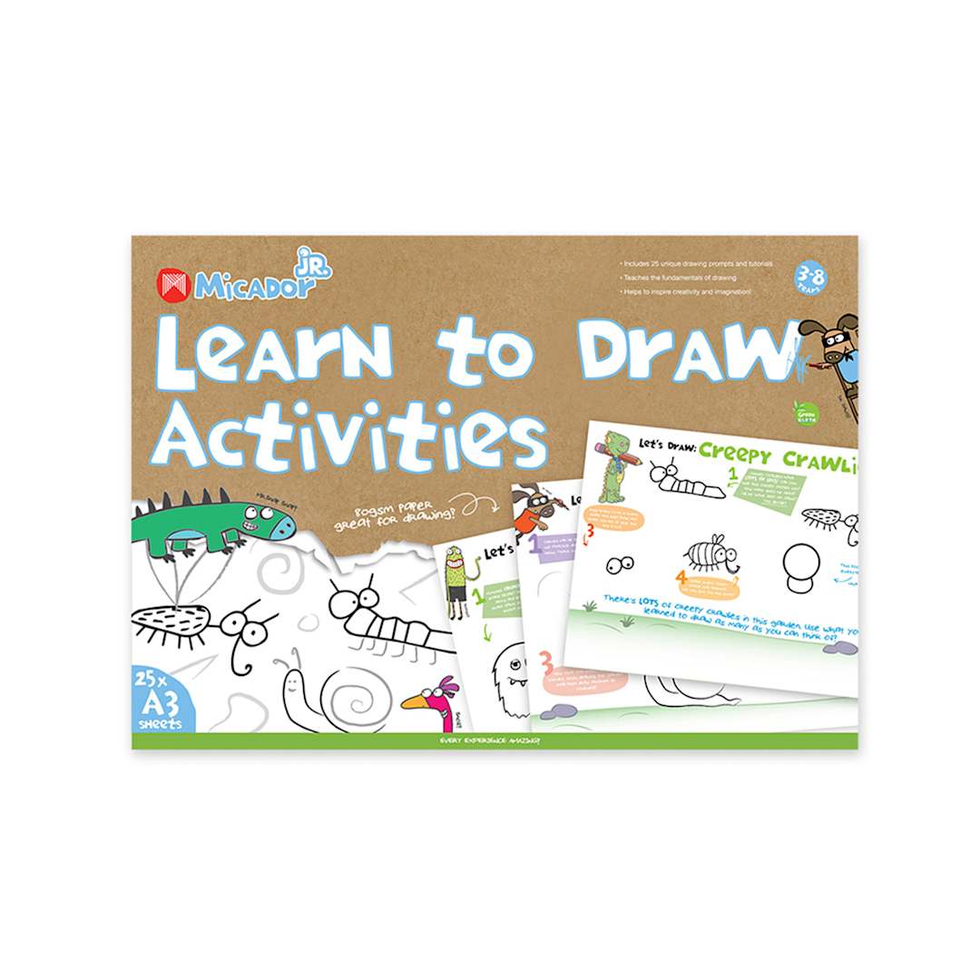 Open in modal - Micador jR. Drawing Activity Pad, Learn to Draw Activity Pad