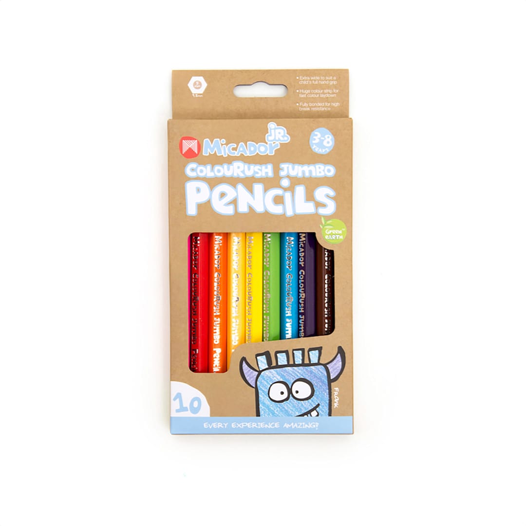 Open in modal - ColouRush Jumbo Pencils 10-Color Pack 10-Color Pack