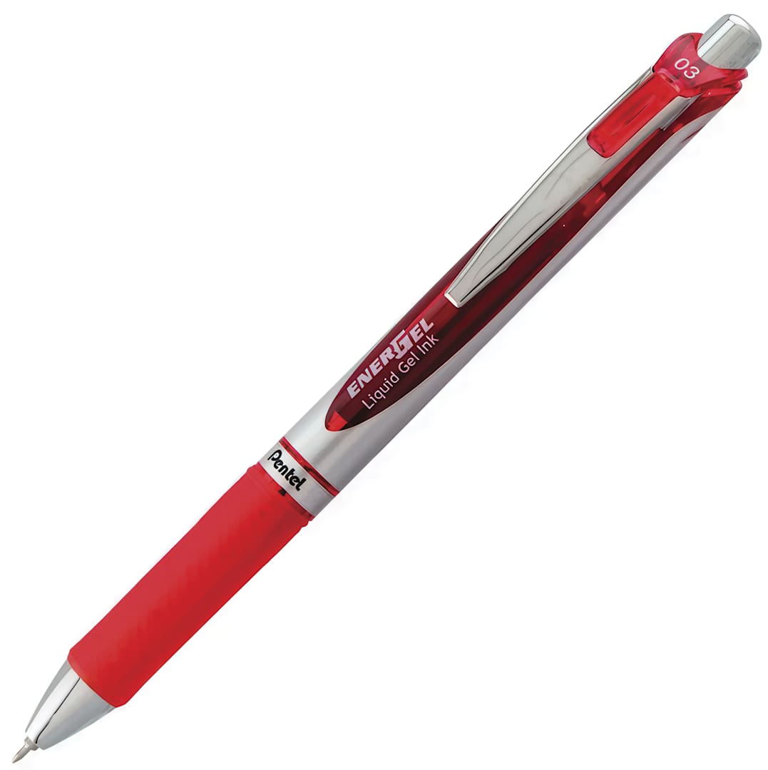 Open in modal - Pentel EnerGel Deluxe Gel Pen - Red, Medium Tip, 0.7 mm