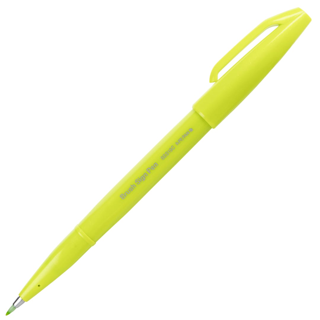 Open in modal - Sign Pen with Brush Tip Lime Green