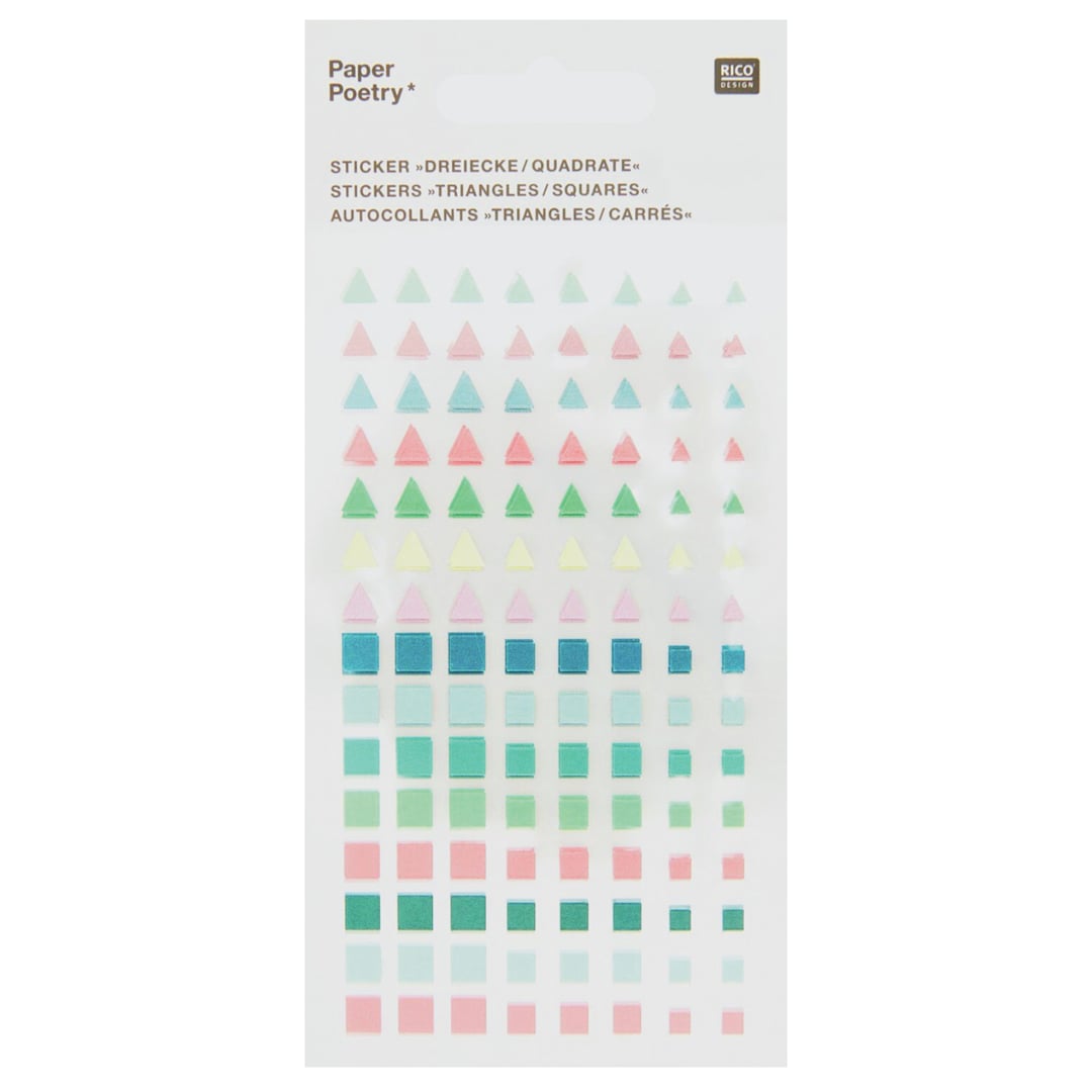 Open in modal - Sticker Sheet Sets Triangles/Squares - 4 Shts./Pkg.