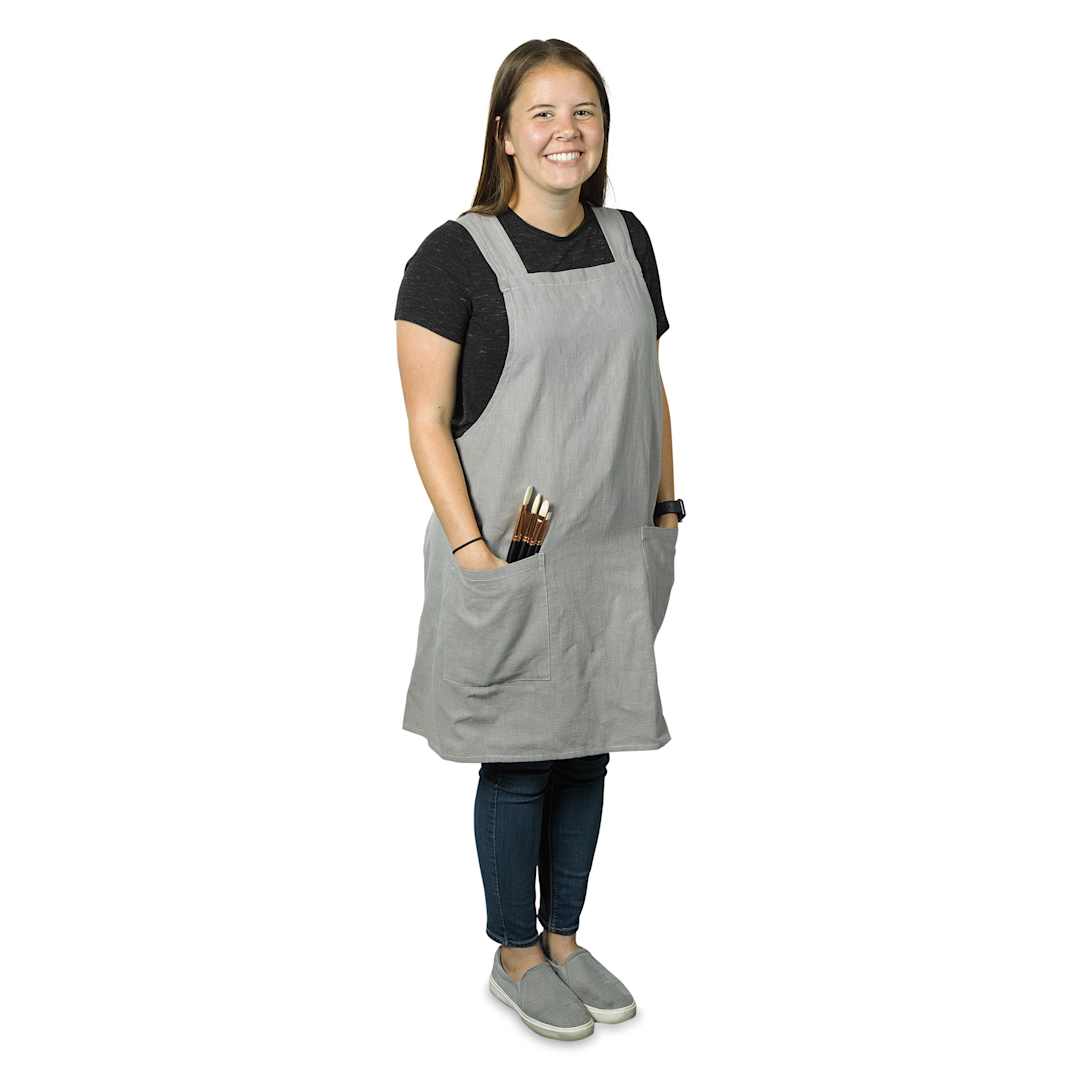 Open in modal - Blick Pinafore Apron (front, brushes not included)