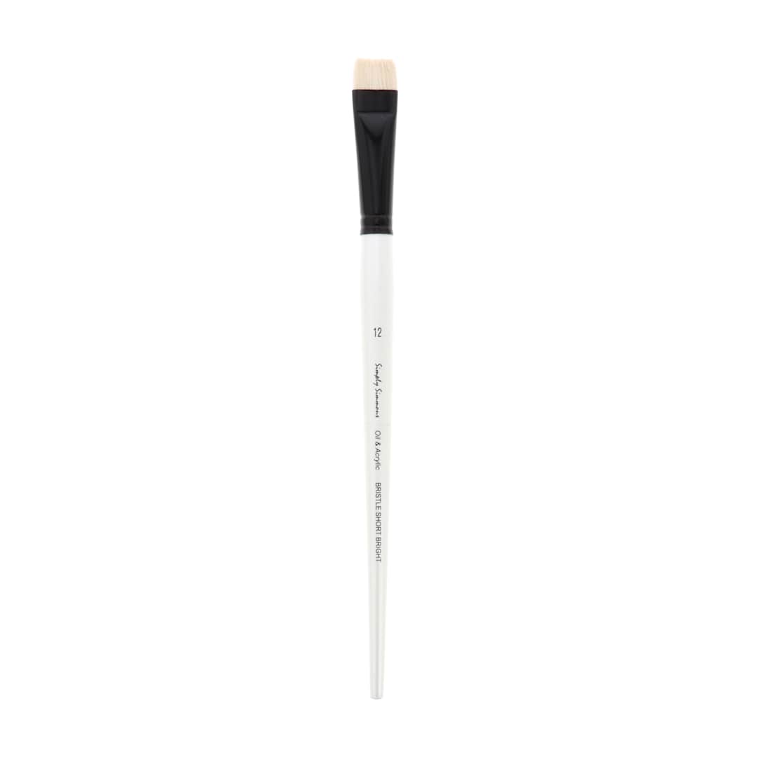 Open in modal - Robert Simmons Simply Simmons Short Bristle, Long Handle Brush, Bristle Bright, 12