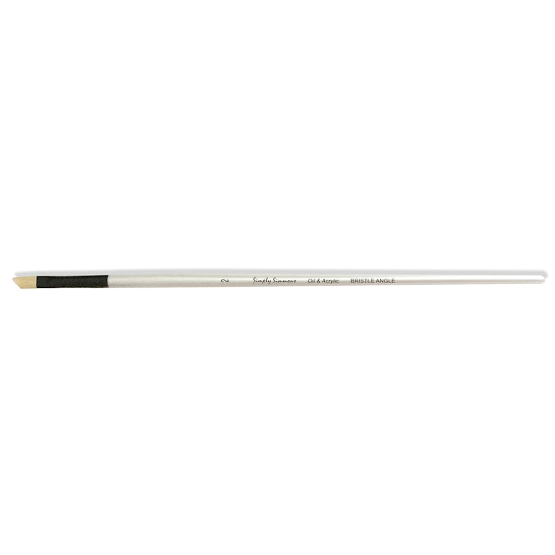 Open in modal - Robert Simmons Simply Simmons Long Handle Brush, Bristle Angle Shader, 2