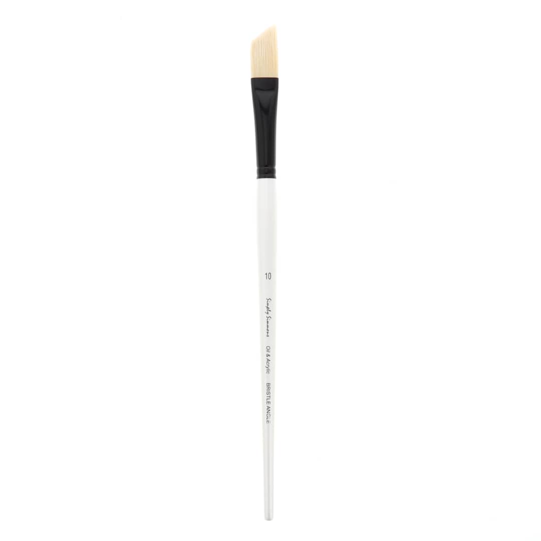 Open in modal - Robert Simmons Simply Simmons Long Handle Brush, Bristle Angle Shader, 10