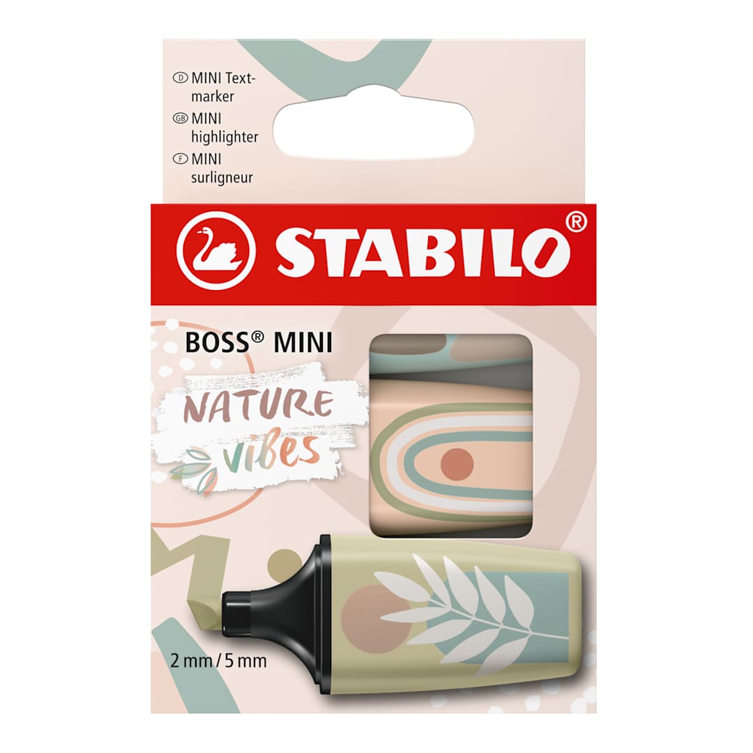 Open in modal - BOSS Mini Naturevibes Highlighter Set 3-Color Set (Mud Green, Earth Green, Sienna, Beige)