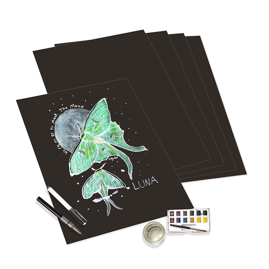 Open in modal - Stillman & Birn Nova Series Sheets - Black, 22" x 30", 5 Sheets