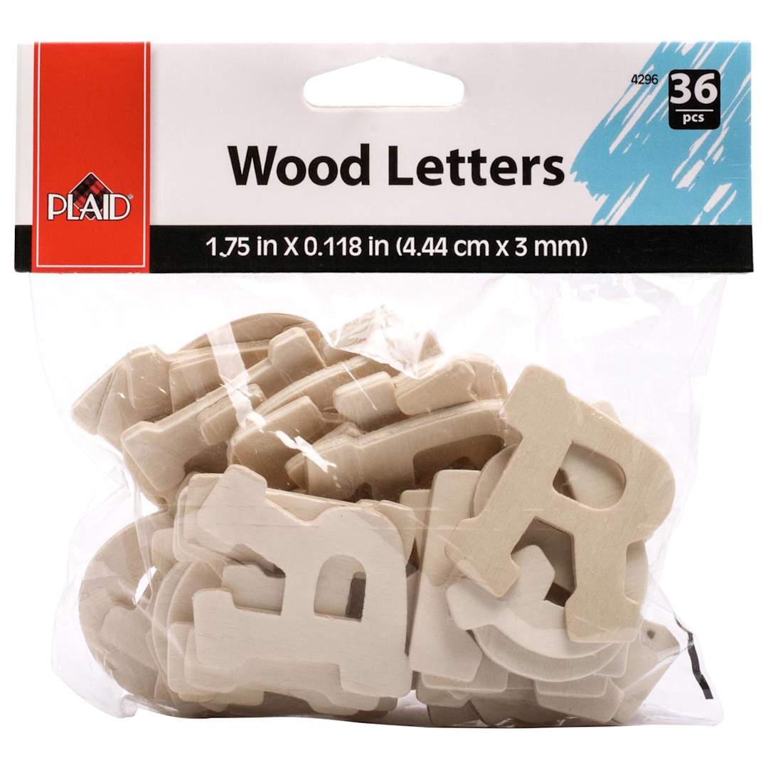 Open in modal - Wood Letters Fun Font - 36-Pieces/Pkg.