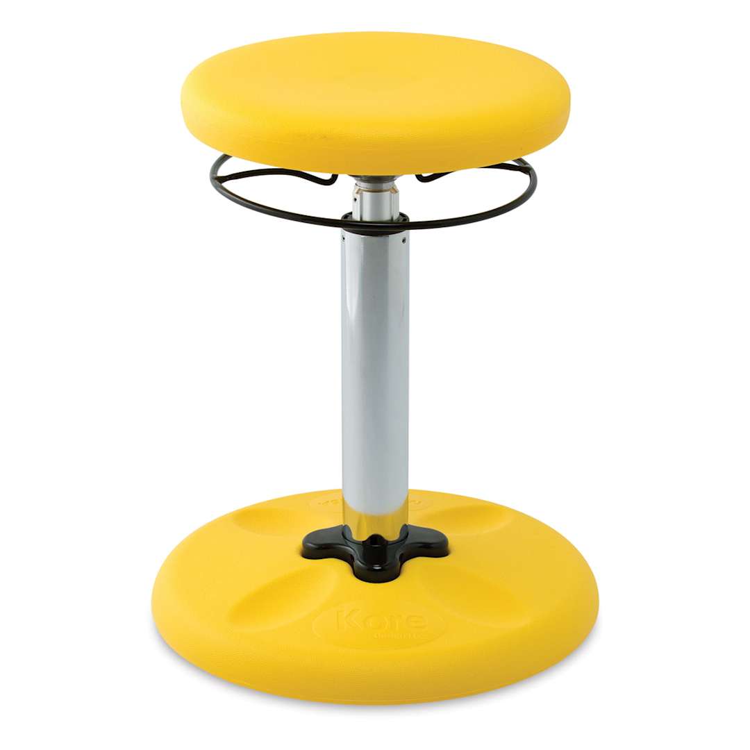 Open in modal - Kore Design Kids Tall Adjustable Chair - Yellow, Shown at minimum height.