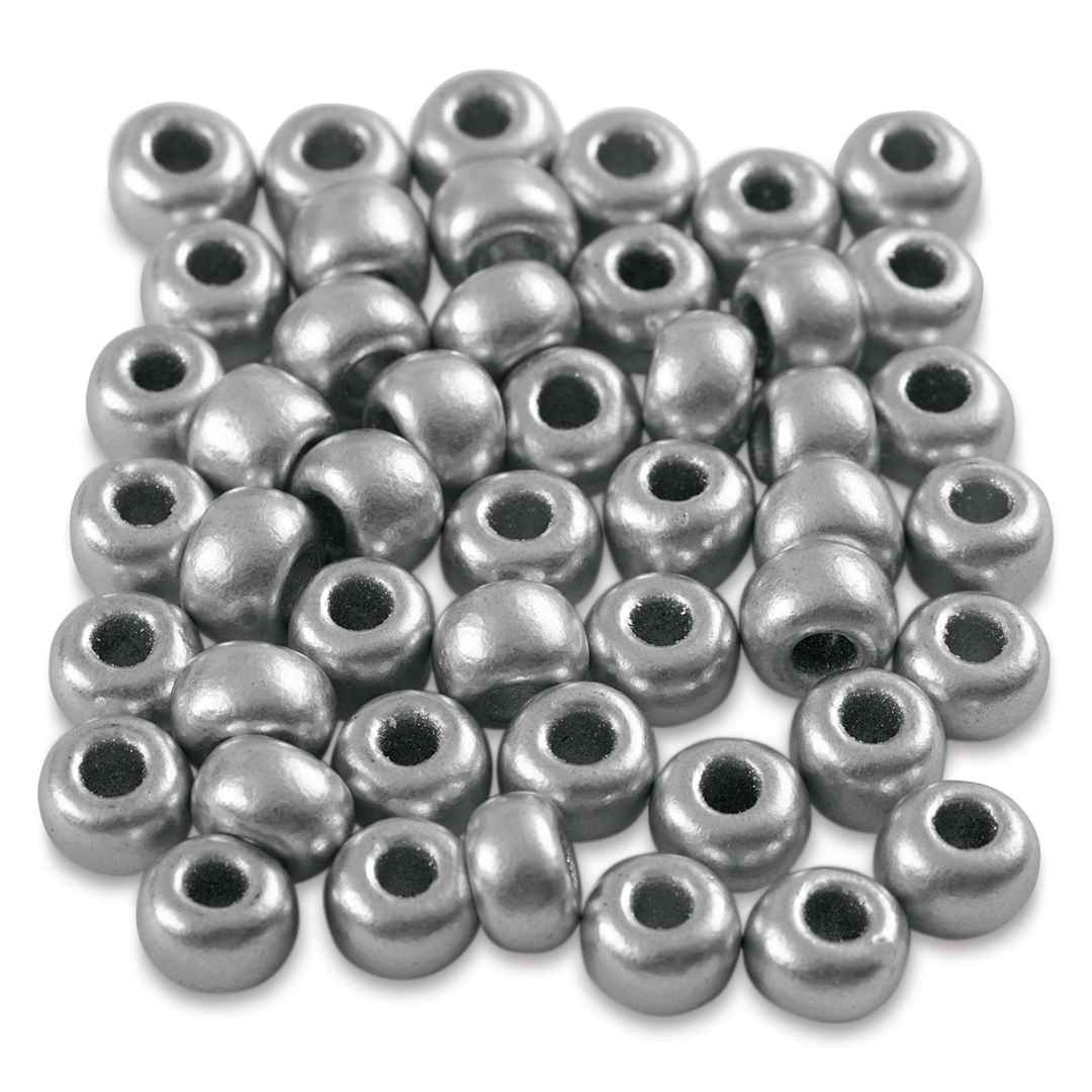 Open in modal - John Bead Fiber Craft Glass Beads - Silver Beads loose