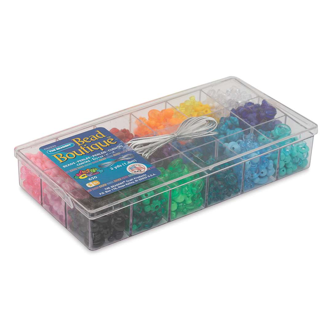 Open in modal - The Beadery Bead Boutique Box (Angled view, lid closed)