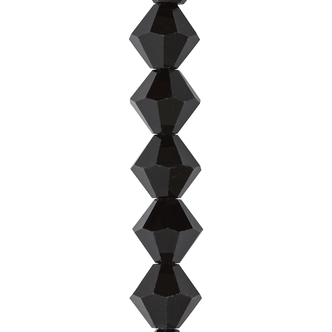 Open in modal - John Bead Preciosa Crystal Beads - Jet