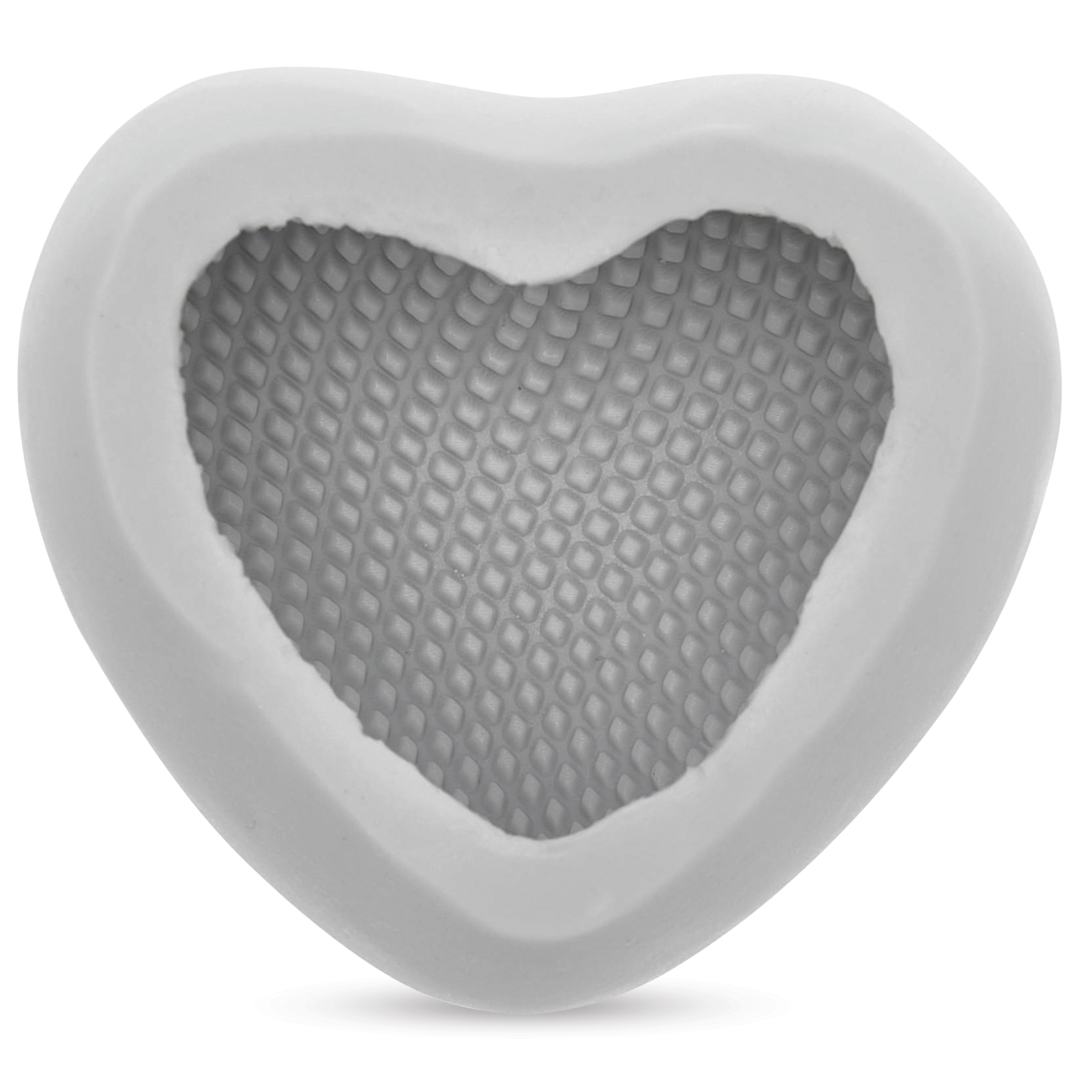 Open in modal - Rico Design Silicone Candle Mold - Small Heart, 2.4" x 2.2" x 1.3" - top view