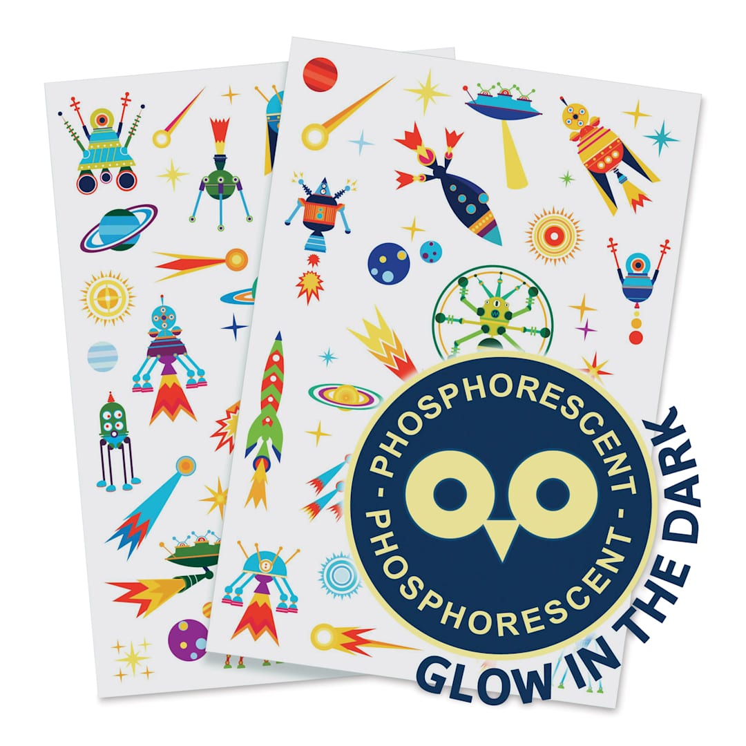Open in modal - Djeco Temporary Tattoos - Two Space sheets