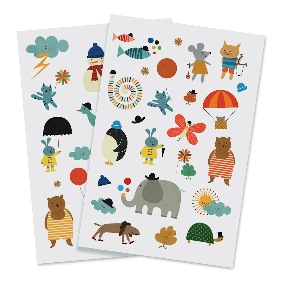 Open in modal - Djeco Temporary Tattoos - Pretty Little Things (pages outside of packaging)