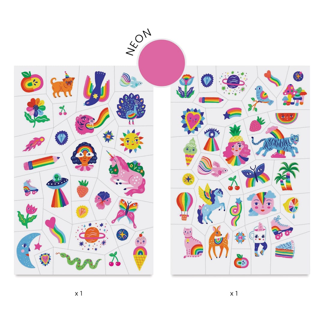 Open in modal - Djeco Temporary Tattoos - Rainbow sheets